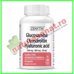Glucosamine Chondroitin Hyaluronic Acid 60 capsule - Zenyth - www.naturasanat.ro