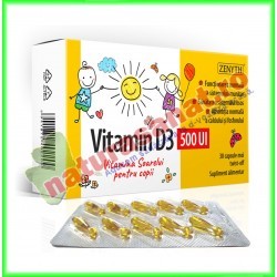 Vitamin D3 500 UI 30 capsule - Zenyth - www.naturasanat.ro