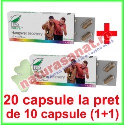 Hangover Recovery PROMOTIE 20 capsule la pret de 10 capsule (1+1) - Medica Farmimpex - www.naturasanat.ro
