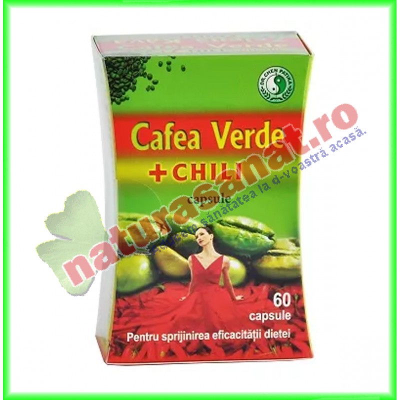 Cafea Verde + Chili 60 capsule - Dr. Chen Patika - Mixt Com - www.naturasanat.ro