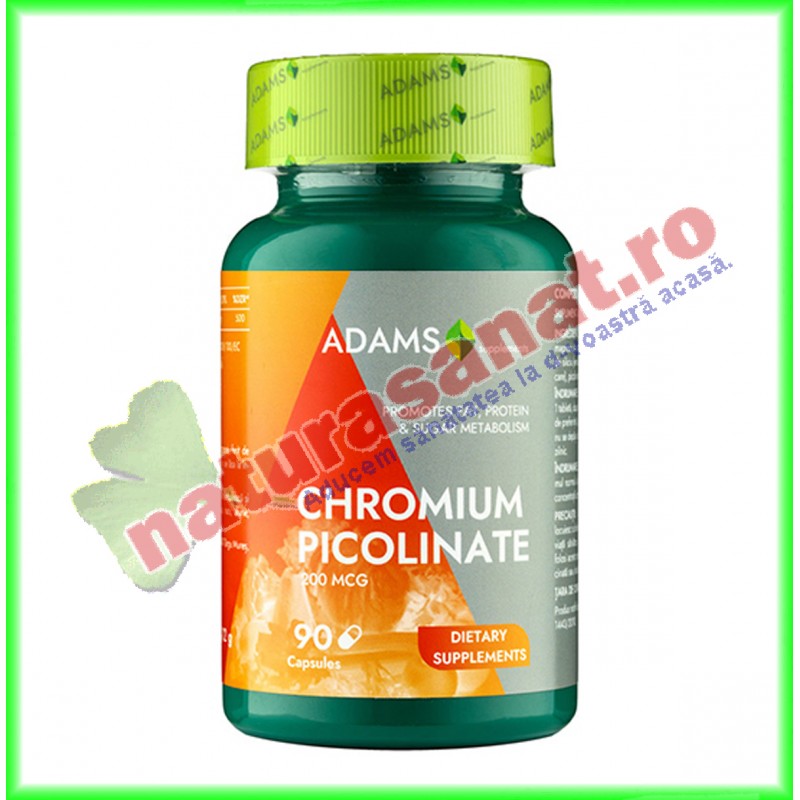 Chromium Picolinate (Picolinat de Crom) 200 mcg 90 capsule - Adams Vision - www.naturasanat.ro