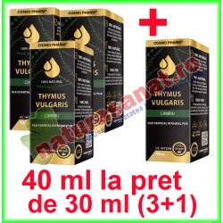 Cimbru Thymus vulgaris Ulei Esential Integral Pur PROMOTIE 40 ml la pret de 30 ml (3+1) - Cosmo Pharm - www.naturasanat.ro