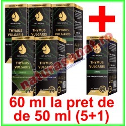 Cimbru Thymus vulgaris Ulei Esential Integral Pur PROMOTIE 60 ml la pret de 50 ml (5+1) - Cosmo Pharm