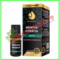 Menta (Mentha piperita) Ulei Esential Integral Pur 10 ml - Cosmo Pharm - www.naturasanat.ro