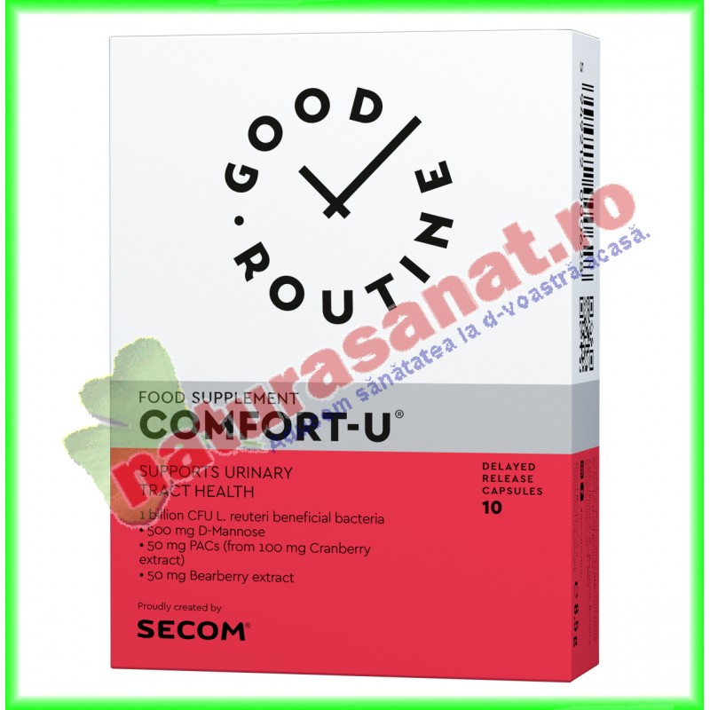 Comfort-U 10 capsule vegetale  - Good Routine - Secom - www.naturasanat.ro