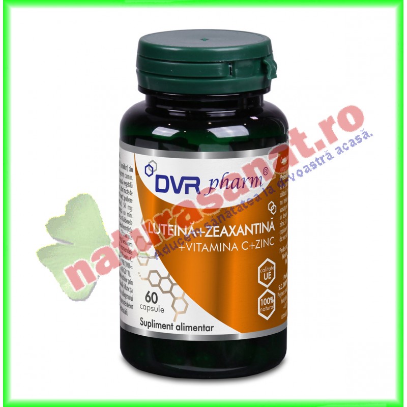 Luteina+Zeaxatina+Vitamina C+Zinc 60 capsule - DVR Pharm - www.naturasanat.ro