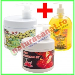 Crema Anticelulitica cu Cafeina 500 ml + Crema Anticelulitica Hot 500 ml + Ulei Anticelulitic Body Fresh 250 ml - Kosmo Line SPA