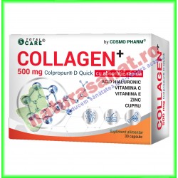Collagen+ 500 mg 30 capsule - Cosmo Pharm - www.naturasanat.ro