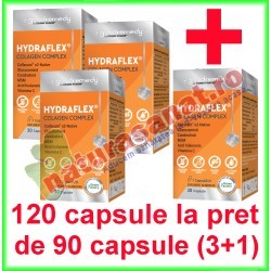 Hydraflex Colagen Complex PROMOTIE 120 capsule la pret de 90 capsule (3+1) - Cosmo Pharm - www.naturasanat.ro